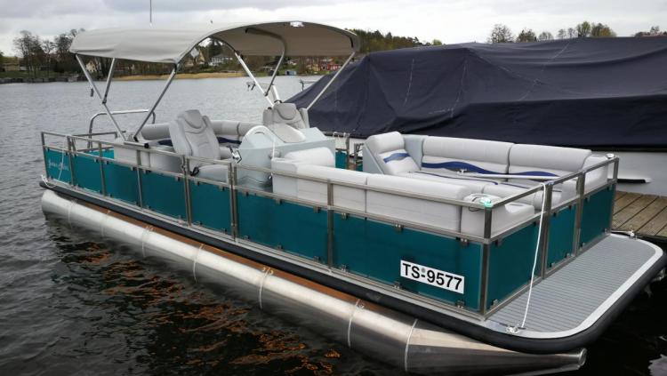Pontonboot - Cruiser mit Bimini Top