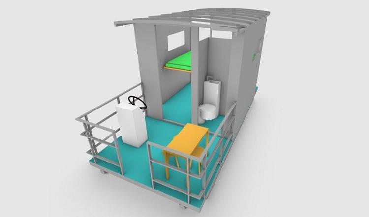 Pontonboot  - Tiny Hausboot